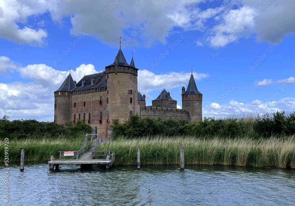 castle of ijmuiden near amsterdam and the water