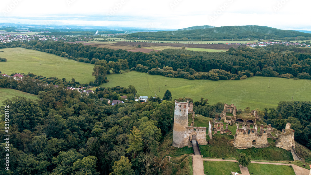 Ruin of castle Zvířetice, Bakov nad Jizerou, Czechia
