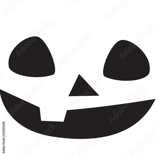 Halloween monster emotions and funny faces for 31 October. Face pumpkin, evil and witch
