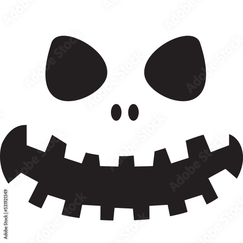 Halloween monster emotions and funny faces for 31 October. Face pumpkin, evil and witch