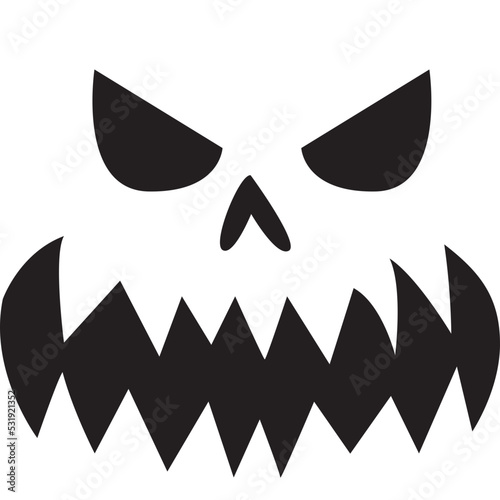 Halloween monster emotions and funny faces for 31 October. Face pumpkin, evil and witch