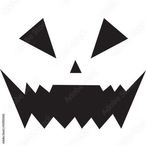 Halloween monster emotions and funny faces for 31 October. Face pumpkin, evil and witch