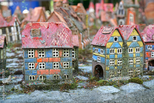 Model of old Koenigsberg on the street Svetlogorsk photo