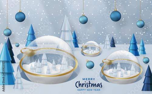 3d Podium round stage style, for Merry Christmas and happy new year and greeting festival on  white color background