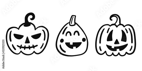 Halloween Pumpkin Lantern Shapes Set