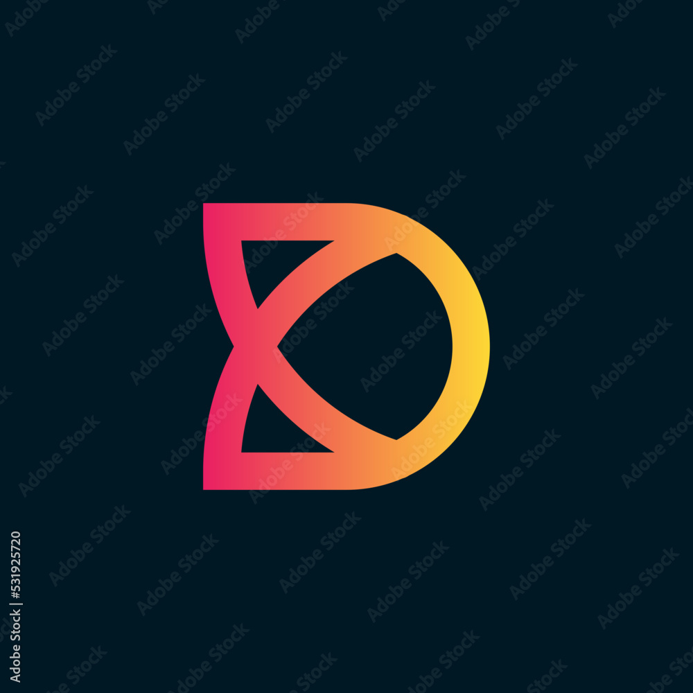 Modern Letter D Logo Modern Letter D Logo