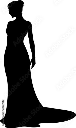 A woman bride in a bridal w...