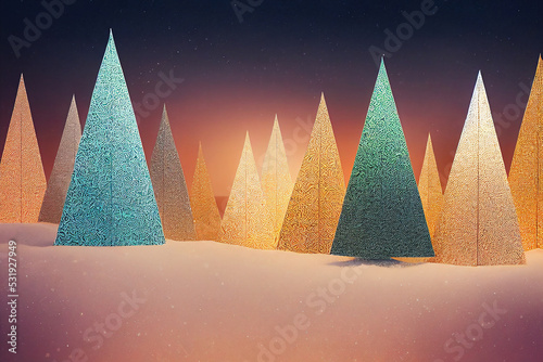 Merry Christmas greeting card.