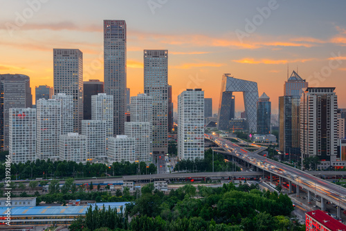 Beijing, China CBD Skyline at Sunset © SeanPavonePhoto