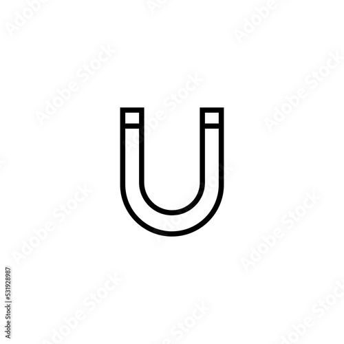 Graphic flat magnet icon for your design and website 