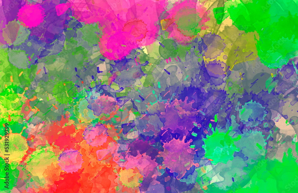 beautiful abstract artistic background with splashes of colored paint