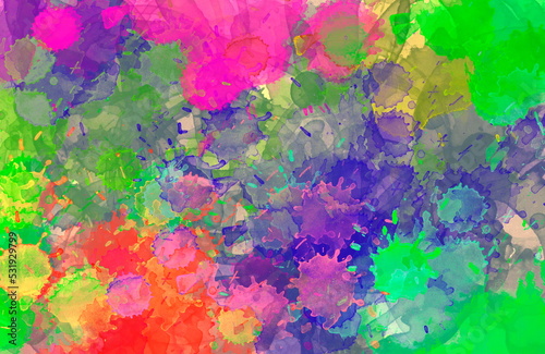 beautiful abstract artistic background with splashes of colored paint