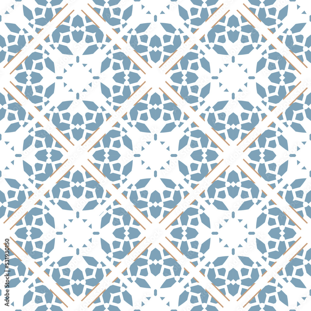 Fototapeta Geometric pattern. Seamless vector background. Ethnic graphic design.