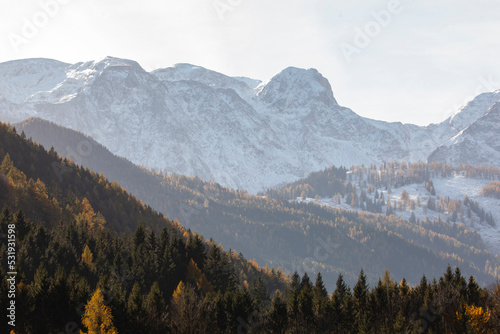 Autumn Season in the Gosausee Lake, Austrian Alps Salzburg, Austria