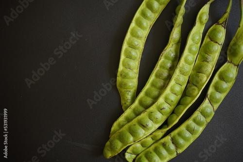 Fotografie Mlanding (Parkia speciosa) called Pete in Indonesia is a tropical annual tree fr