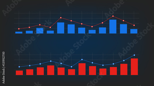 Profit and loss. Economy, growth, chart, money graph, rising, up, exchange, financial, bitcoin, ethereum prices. Inflation, Rise stats, Fall stats, Recession, Loss chart, Earnings graph, Economy stats