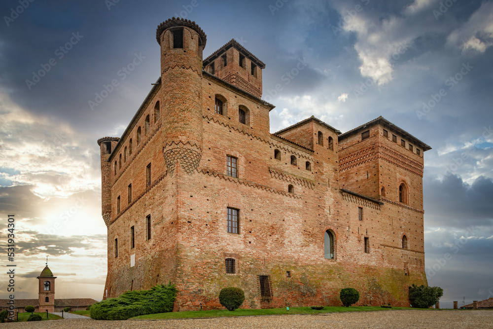 Grinzane Cavour Castel in Piedmont zone, Italy