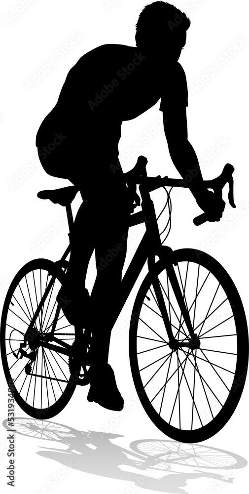 Bike Cyclist Riding Bicycle Silhouette Bike Cyclist Riding Bicycle Silhouette