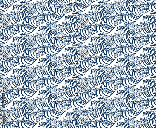 Wave Seamless Pattern Print...