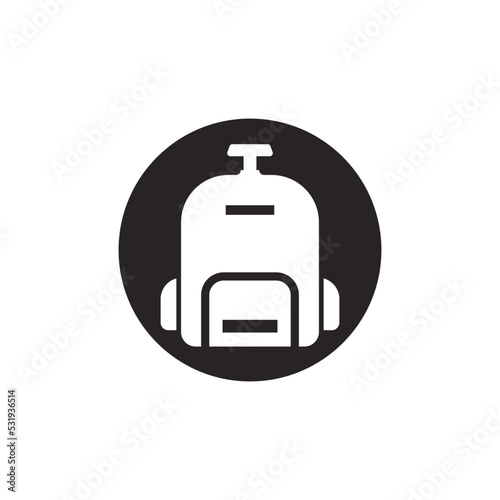 backpack icon vector