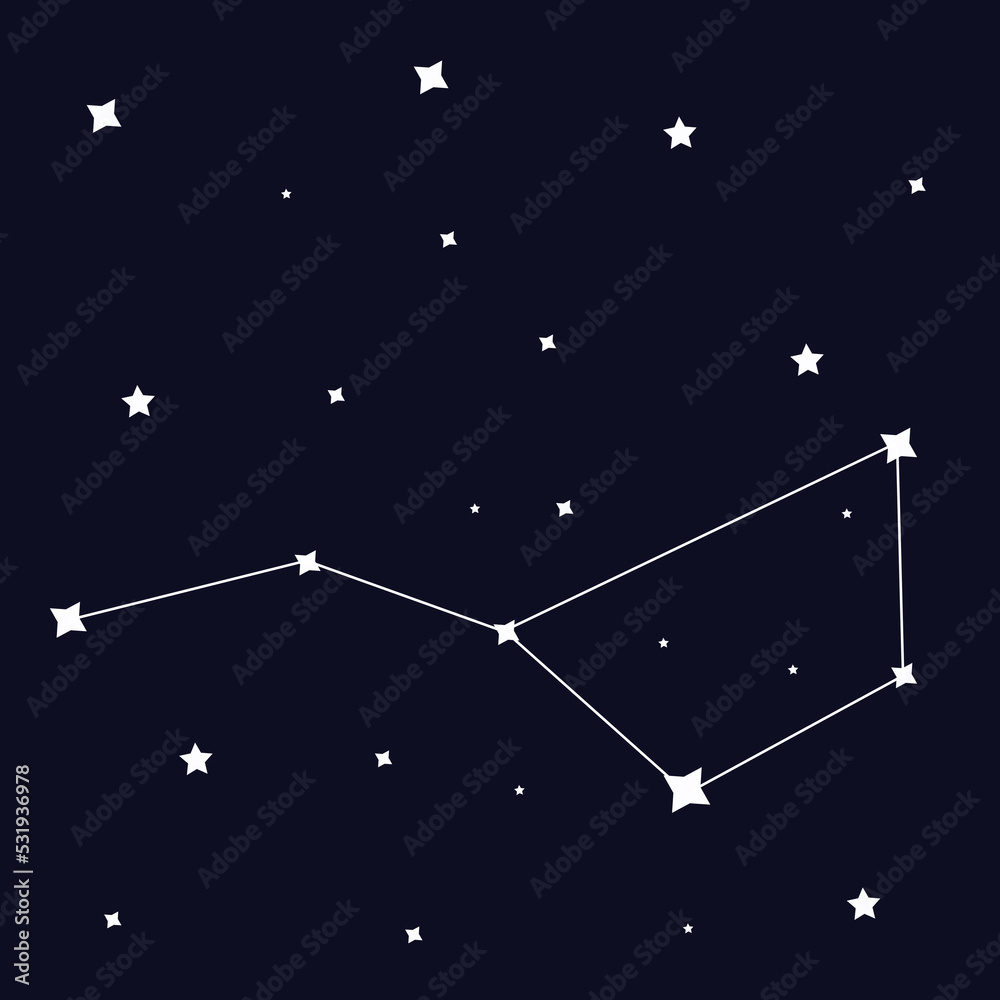 dark sky with stars and constellations