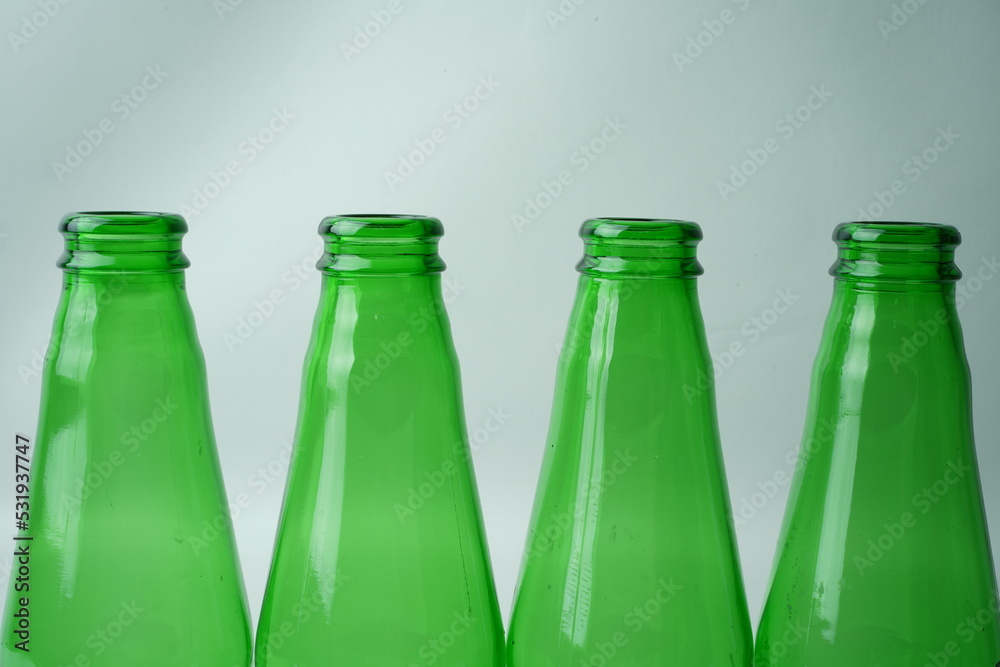 Glass bottles of soda on white background Glass bottles of soda on white background