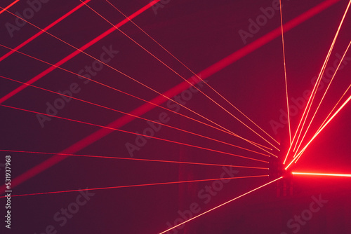 Abstract background with red lasers
