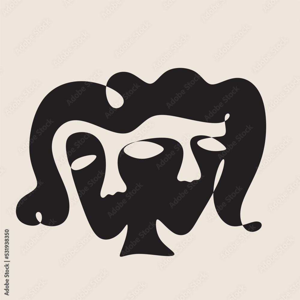 Abstract Cubism art drawing illustration