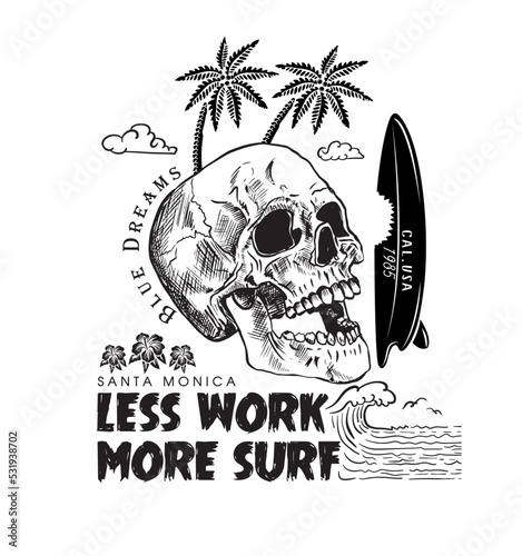 Vector retro surf label set.