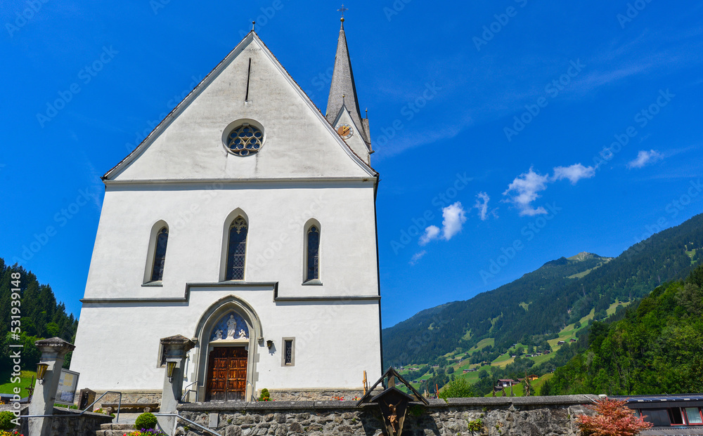 Pfarrkirche Silbertal im Bezirk Bludenz in Vorarlberg (Österreich)