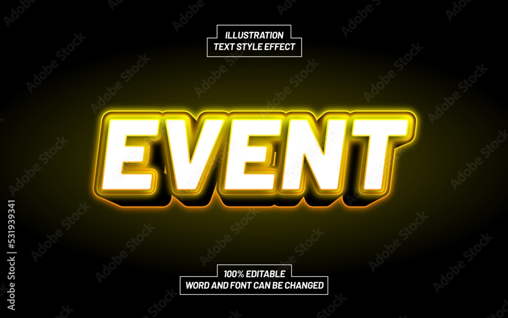 Obraz premium Event 3D Bold Text Style Effect