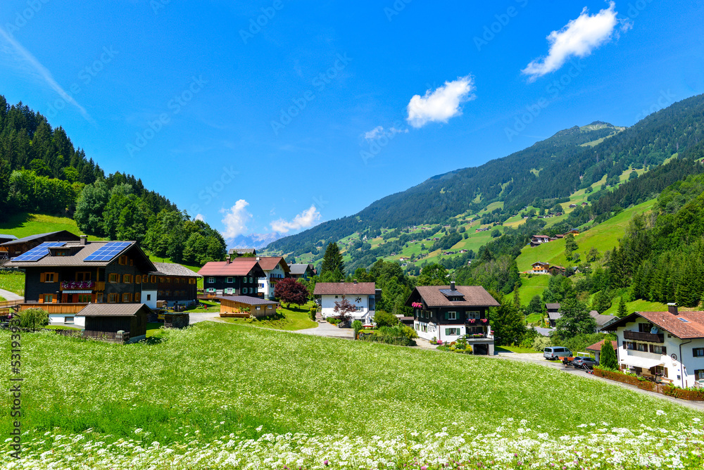 Silbertal im Bezirk Bludenz in Vorarlberg (Österreich)