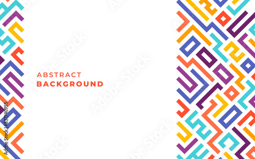 flat background with colorful lines, abstract stylish mosaic design