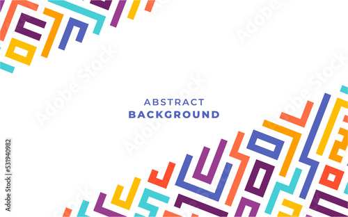 flat background with colorful lines, abstract stylish mosaic design