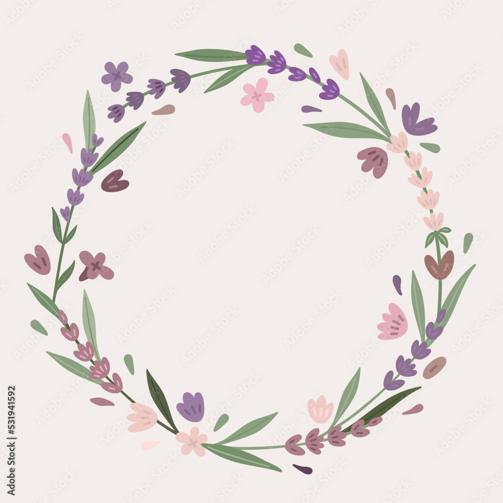 Lavender flower frame