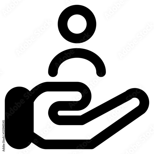 hire glyph icon
