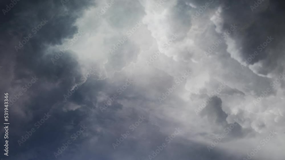 POV lightning flashes in dark cumulonimbus clouds, thunderstorm 4K POV lightning flashes in dark cumulonimbus clouds, thunderstorm 4K