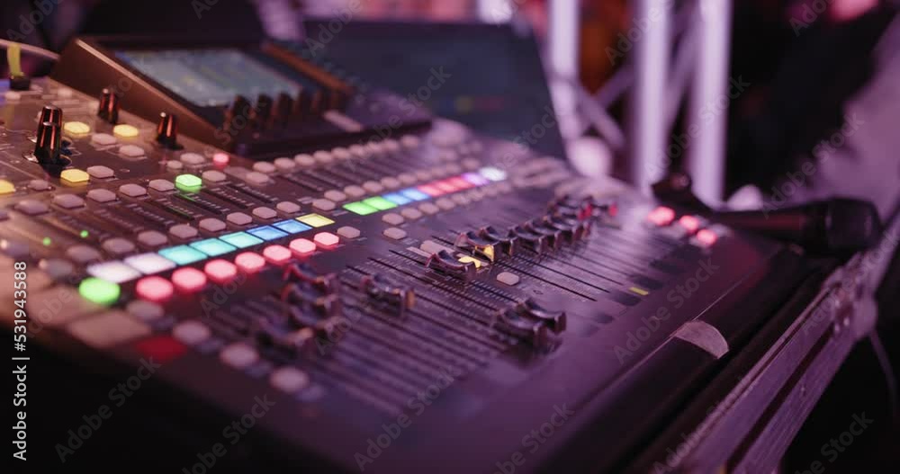 audio mixer on a show behringer x32