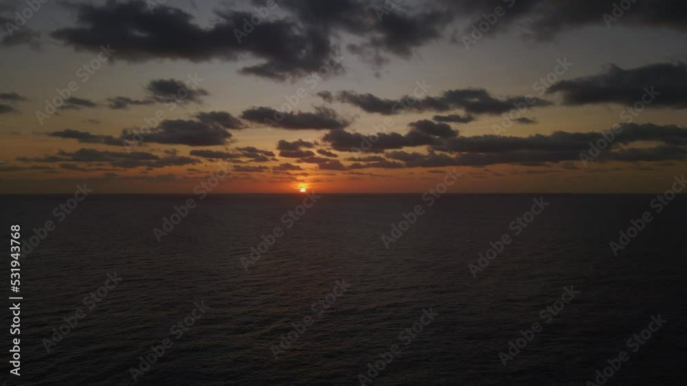 Static Sunrise Shot Looking Out To The Horizon From Tofo Beach, Mozambique Static Sunrise Shot Looking Out To The Horizon From Tofo Beach, Mozambique