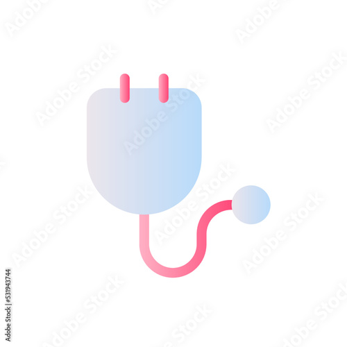 Stethoscope flat gradient two-color ui icon. Medical examination instrument. Equipment. Simple filled pictogram. GUI, UX design for mobile application. Vector isolated RGB illustration