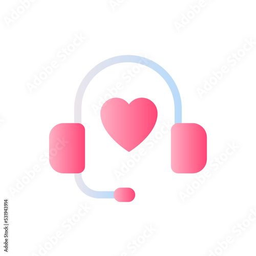 Clinical call center flat gradient two-color ui icon. Hospital helpdesk service. Emergency. Simple filled pictogram. GUI, UX design for mobile application. Vector isolated RGB illustration