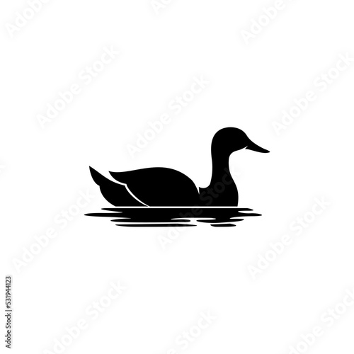 simple duck icon design template vector
