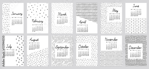 Calendar template for 2022.  Planner in a minimalist style. Corporate and business calendar, the week starts on Monday. Minimalist planner for website page, daily planner template, blank for notebook