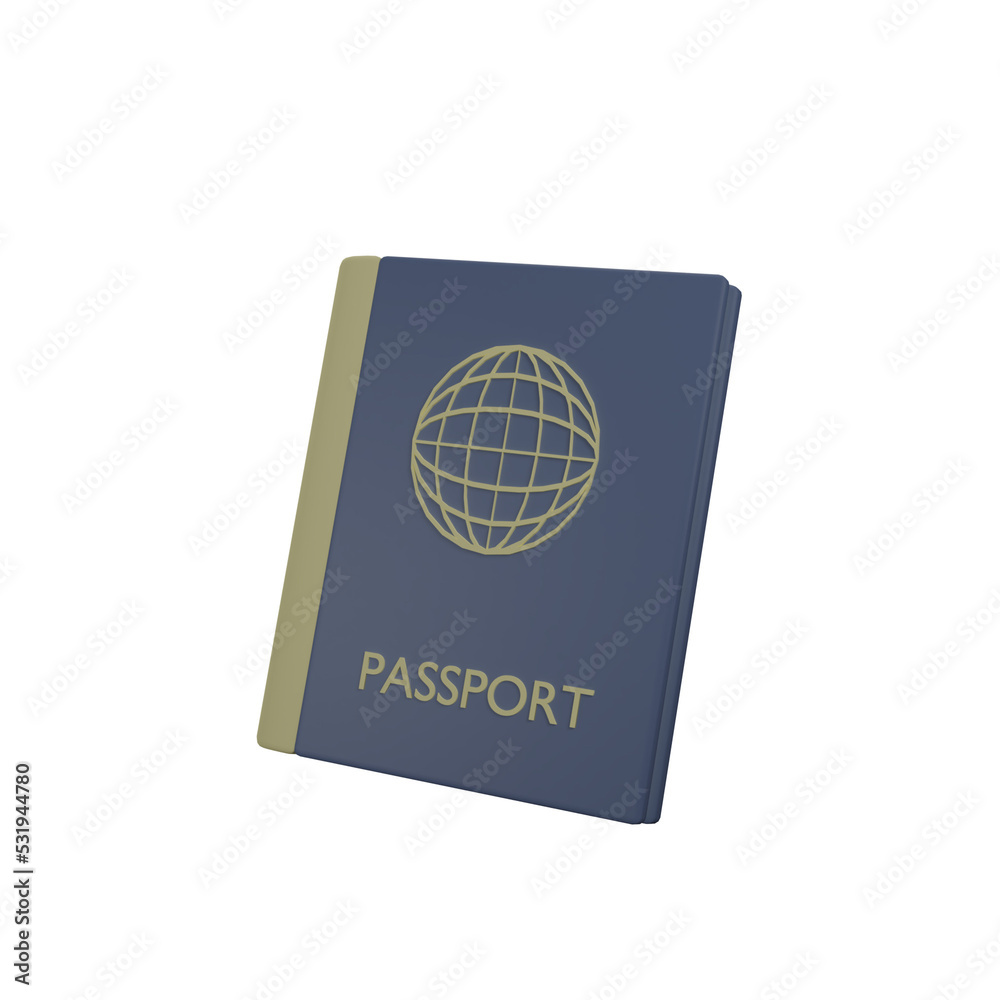 passport on white