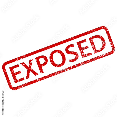 exposed red stamp