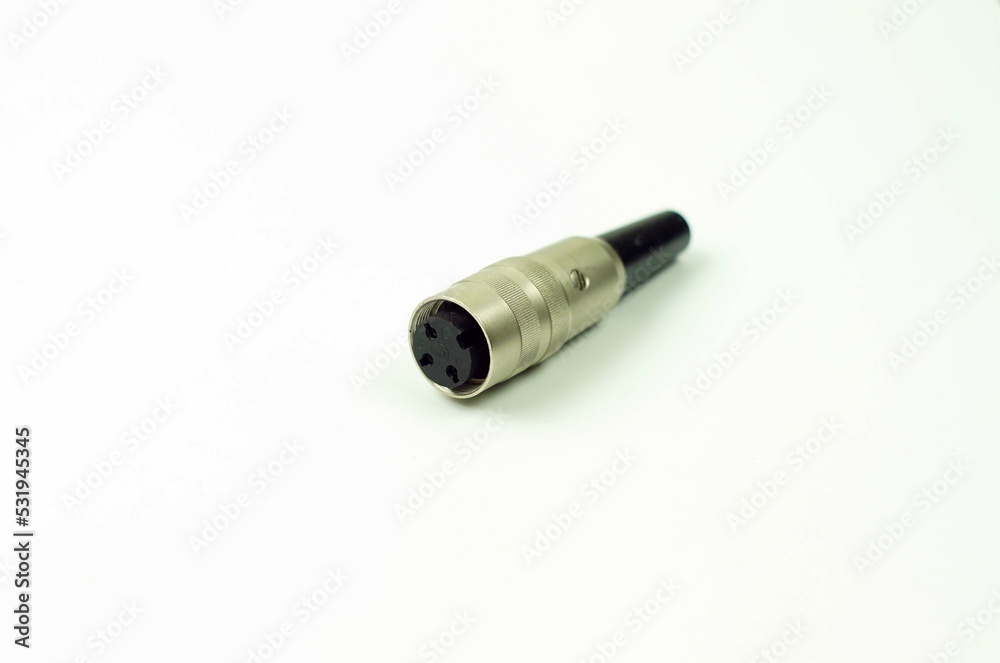 A din plug connector three pin female. A din plug connector three pin female.