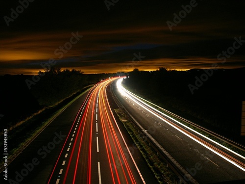 Light trail photography | Fast moving traffic light trails | Light trails | Time lapse photography | Long exposure light trails | Light trail of moving traffic, vehicle at night | automobile