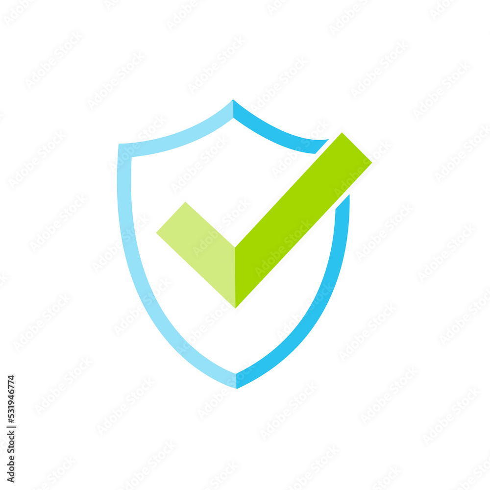 Tick mark approved icon vector on white background Tick mark approved icon vector on white background