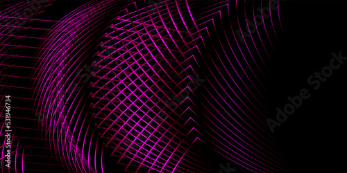 Fototapeta Naklejka Na Ścianę i Meble -  Abstract black background with purple lines