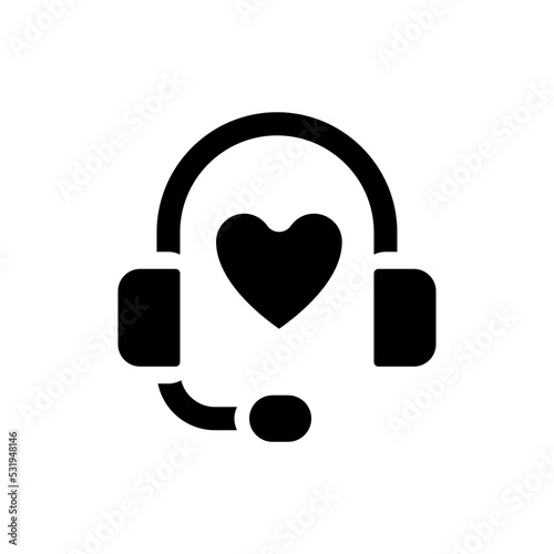 Clinical call center black glyph ui icon. Hospital helpdesk service. Emergency. User interface design. Silhouette symbol on white space. Solid pictogram for web, mobile. Isolated vector illustration